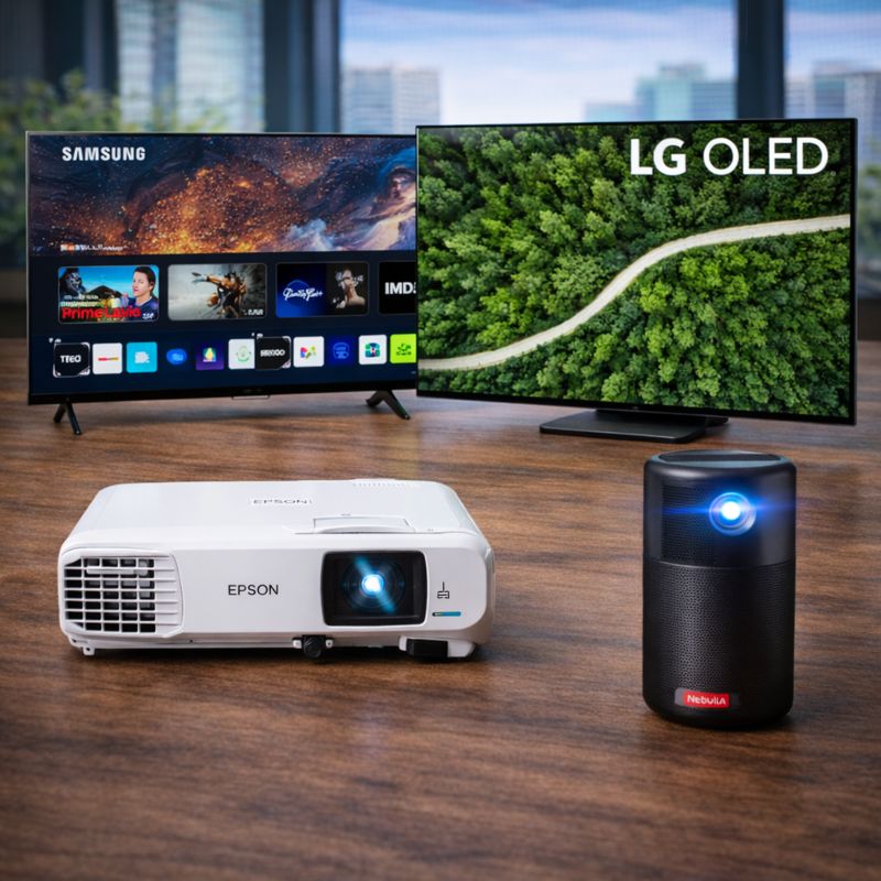 Pantalla y proyectores